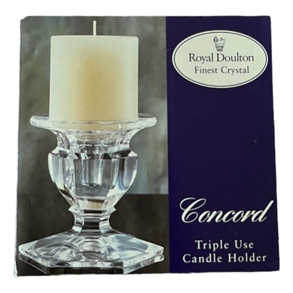 Royal Doulton Triple Use Crystal Pedestal Candle Holder - Picture 1 of 7